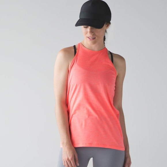 Lululemon Trapeze Twist Tank in 
Heathered Grapefruit - Picture 5 of 15